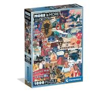 Clementoni - Puzzle Adulto 1000 Piezas More Is More Clementoni - Puzzle Adulto Travel&Cultures Compact Box, 37072