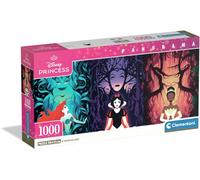 Clementoni - Puzzle Adulto 1000 Piezas Panorama Princess Compact Box, Walt Disney, 39894