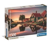 Clementoni - Puzzle Adulto 1500 Piezas Collection Zaanse Schans Compact Box, 31734