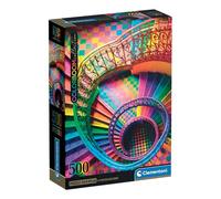 Clementoni - Puzzle Adulto 500 Piezas Collection Colorboom Stairs Compact Box, 35591