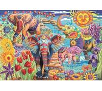 Clementoni - Puzzle Adulto 500 Piezas Collection Elephants' Carnival Puzzle Adulto, 35572