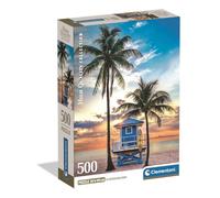 Clementoni – Puzzle adulto Collection Miami Beach 500 piezas – Compact Box 35574