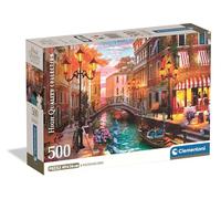 Clementoni - Puzzle Adulto 500 Piezas Collection Sunset Over Venice Compact Box, 35586