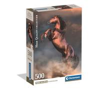 Clementoni - Puzzle Adulto 500 Piezas Collection Wild Red Stallion Compact Box, 35595