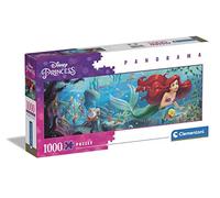 Clementoni - Princesas Disney - Puzzle Panorámico 1000 Piezas La Sirenita ㅤ