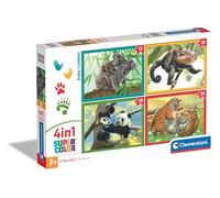 Clementoni Puzzle - Baby Cuddles - Puzzle Infantil 4 En 1 (1 Puzzle De 12 Piezas, 1 Puzzle De 16 Piezas, 1 Puzzle De 20 Piezas y Puzzle De 24 Piezas), Niños 3-5 Años, 21532