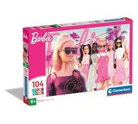 Clementoni Puzzle - Barbie - Supercolor Puzzle Infantil De 104 Piezas, para Niños 6-8 Años, Desarrolla La Concentraciòn Mentàl Y La Logica, 25752
