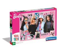 Clementoni- Barbie Supercolor Puzzle Infantil De 104 Piezas, para Niños 6-8 Años, Desarrolla La Concentraciòn Mentàl Y La Logica, 25754, Multicolor