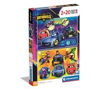 Clementoni- Batwheels 2 Supercolor Puzzles Infantiles De 20 Piezas, para Niños 3-5 Años, Desarrolla La Concentraciòn Mentàl Y La Logica, 24806, Multicolor
