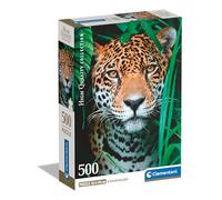 Clementoni Puzzle Collection Jaguar In The Jungle - Puzzle De 500 Piezas para Adultos, Rompecabezas Adultos, Entretenimento, 35541