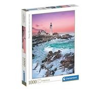 Clementoni - Puzzle de 1000 Piezas para Adultos y niños, ilustración con Paisaje First Snow at Portland Head, Idea Regalo, Caja compacta, Fabricado en Italia, 50 x 70 cm, póster Incluido, 37105