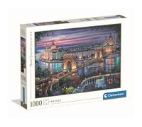 Clementoni - Puzzle de 1000 Piezas para Adultos y niños, ilustración Lights of The Danube, Idea Regalo, Made in Italy, 70 x 50 cm, 37106