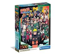 Clementoni - Puzzle de 1500 Piezas para Adultos y niños, ilustración de Naruto con póster Incluido, de la Serie Anime y Manga, Compact Box, Idea de Regalo para Hombre y Mujer, Fabricado en Italia,