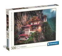 Clementoni - Puzzle de 500 Piezas para Adultos y niños, ilustración con Paisaje The Tiger's Nest, Idea Regalo, Made in Italy, 49 x 36 cm, 35614