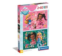 Clementoni- Disney Alice In Bakery 2 Supercolor Puzzles Infantiles De 20 Piezas, para Niños 3-5 Años, Desarrolla La Concentraciòn Mentàl Y La Logica, 24814, Multicolor