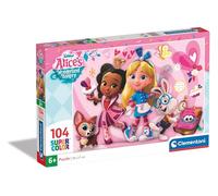 Clementoni Puzzle - Disney Alice Bakery - Supercolor Puzzle Infantil De 104 Piezas, para Niños 6-8 Años, Desarrolla La Concentraciòn Mentàl Y La Logica, 25751