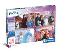 Clementoni Puzzle - Disney Frozen - Supercolor Puzzle Infantil De 180 Piezas, para Niños 7-9 Años, Desarrolla La Concentraciòn Mentàl Y La Logica, 29786