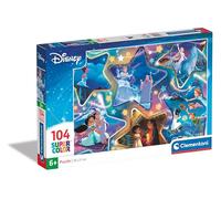 Clementoni Puzzle - Disney Magical Moments - Supercolor Puzzle Infantil De 104 Piezas, para Niños 6-8 Años, Desarrolla La Concentraciòn Mentàl Y La Logica, 25766