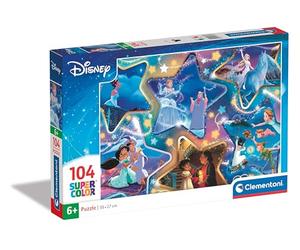 Clementoni Puzzle - Disney Magical Moments - Supercolor Puzzle Infantil De 104 Piezas, para Niños 6-8 Años, Desarrolla La Concentraciòn Mentàl Y La Logica, 25766