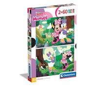 Clementoni- Disney Minnie Mouse 2 Supercolor Puzzles Infantiles De 20 Piezas, para Niños 3-5 Años, Desarrolla La Concentraciòn Mentàl Y La Logica, 24815, Multicolor