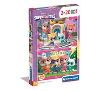 Clementoni- Supercolor Puzzle-SuperKitties-2x20 (Include 2 20 Pezzi) Bambini 3 A