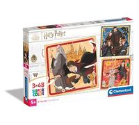 Clementoni Puzzle - Harry Potter - 3 Supercolor Puzzles Infantiles De 48 Piezas, para Niños 5-7 Años, Desarrolla La Concentraciòn Mentàl Y La Logica, 25312