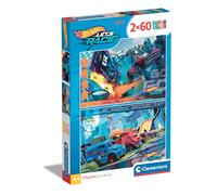 Clementoni Puzzle - Hotwheels - 2 Supercolor Puzzles Infantiles De 20 Piezas, para Niños 3-5 Años, Desarrolla La Concentraciòn Mentàl Y La Logica, 24816