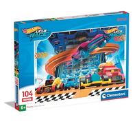 Clementoni Puzzle - Hotwheels - Supercolor Puzzle Infantil De 104 Piezas, para Niños 6-8 Años, Desarrolla La Concentraciòn Mentàl Y La Logica, 25777