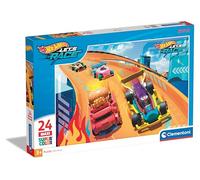 Clementoni- Hot Wheels Hotwheels-Supercolor Puzzle Infantil De 24 Maxi Piezas, para Niños 3-5 Años, Desarrolla La Concentraciòn Mentàl Y La Logica, 28523, Multicolor