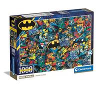 Clementoni Puzzle Impossible Batman - 1000 Piezas - Puzle, póster Incluido, Rompecabezas difícil, diversión para Adultos, Fabricado en Italia, 39906, Multicolor