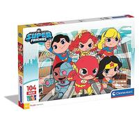Clementoni - Puzzle Infantil 104 Maxi Piezas DC SuperFriends; Puzzle Infantil Piezas Grandes SuperHéroes DC Comics, a Partir de 4 años (25720)