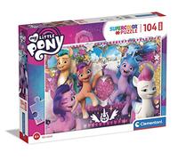 Clementoni - Puzzle Infantil 104 Maxi Piezas My Little Pony; Puzzle Infantil Piezas Grandes Personajes Little Pony, a Partir de 4 años (23765)