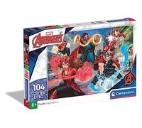 Clementoni 20347 Marvel Supercolor Glitter The Avengers 104 Teile-Puzzle Für Kin