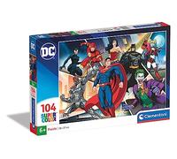 Clementoni - Puzzle Infantil 104 Piezas DC Comics, Puzzle Infantil Personajes superhéroes y Villanos, a Partir de 5 años (25722)