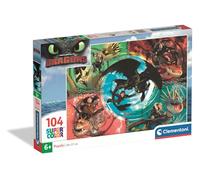Clementoni - Puzzle Infantil 104 Piezas Dragon Trainer, Puzzle Infantil Personajes Dragonball, 25035