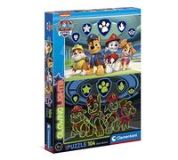 Clementoni - Puzzle Infantil 104 Piezas Fluorescente Paw Patrol, Patrulla Canina - Desde 6 años (27176)