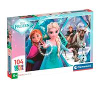 Clementoni - Puzzle Infantil 104 Piezas Frozen, Puzzle Infantil Personajes Frozen Walt Disney, 25045