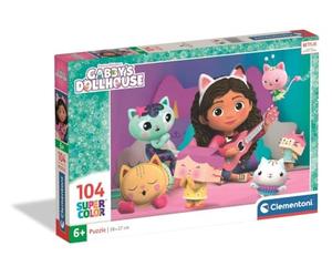 Clementoni - Puzzle Infantil 104 Piezas Gabby'S Dollhouse, Puzzle Infantil Personajes Gabby, 253033