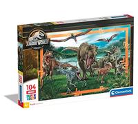 Clementoni - Puzzle Infantil 104 Piezas Maxi Piezas Grandes Jurassic World- Desde 4 años (23770)