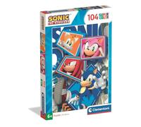 Clementoni - Puzzle Infantil 104 Piezas Sonic, Puzzle Infantil Personajes Sonic, 25038