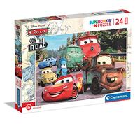 Clementoni - Puzzle Infantil 24 Maxi Piezas Grandes Cars on The Road- Desde 3 años (24239)