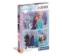 Clementoni - Puzzle Infantil 2X20 Piezas Frozen, Puzzle Infantil Frozen Walt Disney, 24825