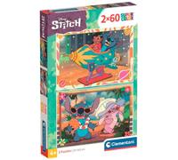 Clementoni - Puzzle Infantil 2X60 Piezas Stitch, Puzzle Infantil Personajes Stitch Walt Disney, 24822