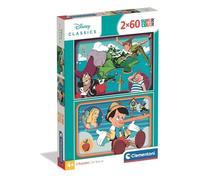 Clementoni - Puzzle Infantil 2X60 Piezas WD Classic, Puzzle Infantil Walt Disney, 24823