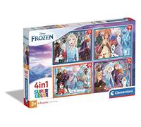 Clementoni - Puzzle Infantil 4 Puzzles en 1: Puzzles de 12, 16, 20 y 24 Piezas Frozen- Desde 3 años (21518)