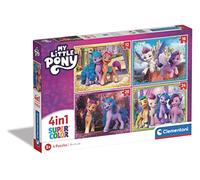 Clementoni - Puzzle Infantil 4 Puzzles en 1: Puzzles de 12, 16, 20 y 24 Piezas MY Little Pony- Desde 3 años (21519)
