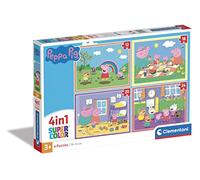 Clementoni - Puzzle Infantil 4 Puzzles en 1: Puzzles de 12, 16, 20 y 24 Piezas Peppa Pig- Desde 3 años (21516)