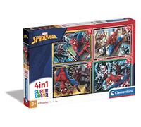 Clementoni - Puzzle Infantil 4 Puzzles en 1: Puzzles de 12, 16, 20 y 24 Piezas Spiderman- Desde 3 años (21515)