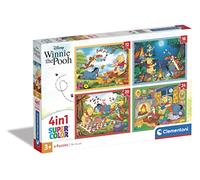 Clementoni - Puzzle Infantil 4 Puzzles en 1: Puzzles de 12, 16, 20 y 24 Piezas Winnie The Pooh- Desde 3 años (21514)