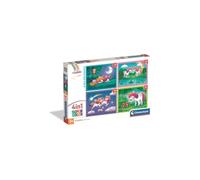Clementoni - Puzzle Infantil 4In1 A Day with Unicorns, Puzzle Infantil Personajes, 21740